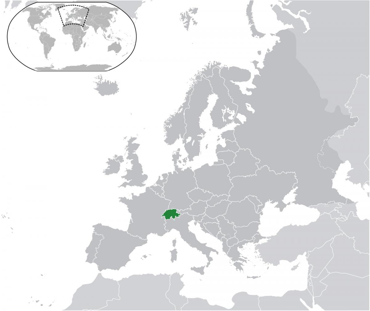 سوئٹزرلینڈ کے نقشے پر دنیا
