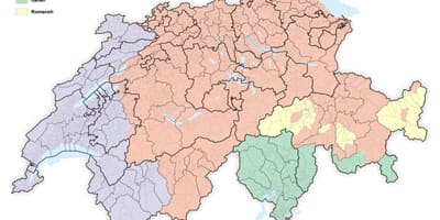 نقشہ سوئٹزر لینڈ کی زبان