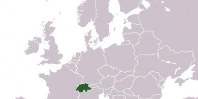 سوئٹزر لینڈ یورپ میں مقام کا نقشہ